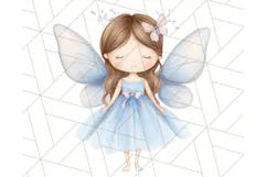 Pastel Blue Fairy Garden Clipart, Enchanted Cottagecore Png Product Image 3