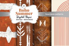 Summer Boho digital paper Seamless backgrounds Product Image 1