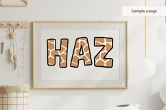 Giraffe Print Alphabet SVG | Animal Letters Product Image 7