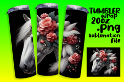 Customizable 20oz Tumbler File , Horse Product Image 1