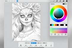 45 Procreate La Catrina Stamp Brushes Product Image 4