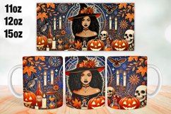 Halloween Witch Mug Wrap Sublimation 11oz, 12oz, 15oz Product Image 1