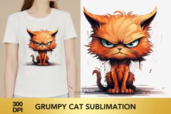 Sarcastic Dark Orange Grumpy Cat, Grumpy Cat sublimation Product Image 1