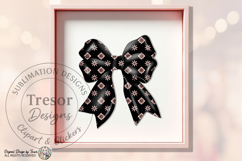 Black Floral Bow PNG Chic Fashion Ribbon Elegant Design PNG Product Image 8