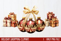 Holiday Shopping Clipart Sublimation, PNG Product Image 1