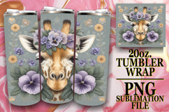 Happy Smiles 20oz tumbler wrap, Giraffe Product Image 1