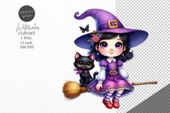 Halloween clipart, Witch clipart, Kids Halloween Product Image 1