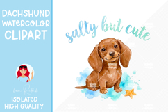 23 Dachshund Summer Watercolor Cliparts Bundle Product Image 8
