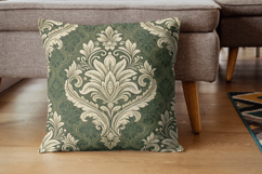 Moss Toile Digital Paper Pack, Vintage Floral Toile, Gingham Product Image 7