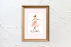 Watercolor Ballerina Baby Print Wall Art Product Image 7