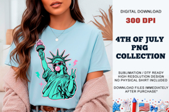 Peace Liberty PNG | Trendy Statue of Liberty DTF Product Image 8