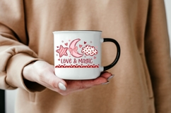 Love and Magic PNG, Valentine Moon PNG, Cute Valentine Desig Product Image 4