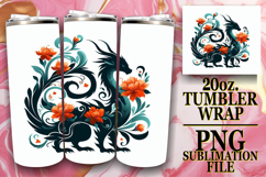 Enchanted vibes 20oz tumbler wrap, Flower Animals Product Image 1