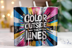 Color outside the lines Tumbler Wrap | Sublimation | Tumbler Product Image 1
