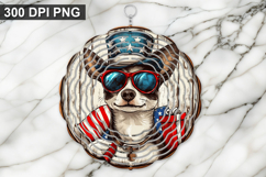 Dog Wind Spinner Sublimation -4Th Of July wind spinner PNG Product Image 1