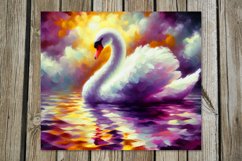 Swan | 8 impressiomism skinny tumbler Sublimation designs Product Image 7