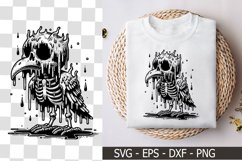 A Melting Bird Skeleton Character - Skeleton SVG Product Image 1