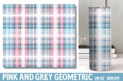 Pink and Grey Geometric Papers Tumbler Wrap Product Image 1