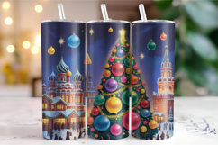 Merry Christmas Tree Tumbler Wrap | Christmas Wrap Product Image 1