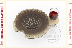 Wine Serving Tray - laser cutting file - Glowforge ready SVG Product Image 8