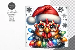 Christmas clipart, Chickens clipart, Funny clipart Product Image 1