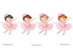 Little Ballerina Girl Clipart Set Product Image 5