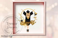 Graduation Blonde Girl PNG Congrats Grad Gold Glam Clipart Product Image 5