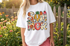 Hello Summer PNG sublimation |Beach &amp; Summer PNG T-Shirt Product Image 4