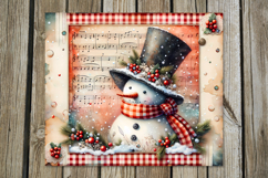 Cute Xmas snowman | vintage Skinny tumbler sublimation P2 Product Image 3