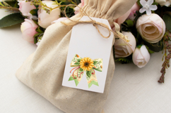 Earthy Boho Sunflower Coquette Bow Clipart Product Image 6