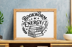 Bookworm Energy Svg, Book Lover Svg, Book Club Svg. Product Image 8