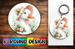 Cheerful Car Coaster Circle PNG, Goose Product Image 1