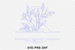 Leaves Monogram Alphabet Split Letters SVG Laser Cut Files Product Image 5
