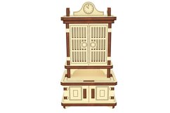 Sideboard ornament miniature Cupboard Cabinet laser cut file Product Image 4