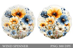 Wildflowers Wind Spinner. Floral Wind Spinner Sublimation Product Image 1