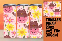 Flower Smile Pattern Sublimation Earring PNG 20oz Product Image 1