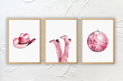 Pink Cowgirl Boots Set of 3 Prints Product Image 7