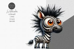 Zebra clipart, Funny clipart, Animals clipart Product Image 1