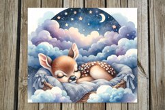 Sleeping baby deer | Nursery tumbler Sublimation design P Product Image 3