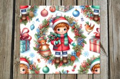Christmas pattern | 8 retro Xmas Sublimation Tumbler Designs Product Image 7