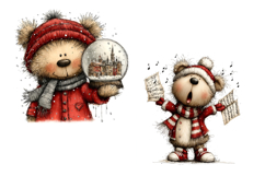 Teddy Bear, Whimsical, JPG, Junk Journal Product Image 4