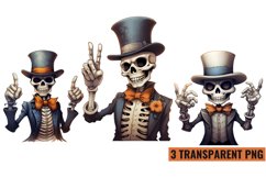 Watercolor Magician Skeleton Sublimation, PNG Product Image 1