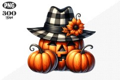 Halloween Pumpkins Sublimation - Clipart PNG Design Product Image 1