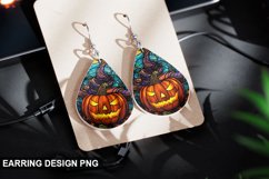 Halloween Stained Glass Pumpkin Earring Design Product Image 1