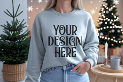 Christmas Gildan 18000 Black Sweatshirt Mockups Product Image 1