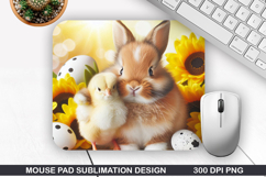 Bunny Mouse Pad Sublimation, Animals Mouse Pad PNG Design Product Image 1
