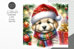 Winter, Christmas, Puppy, JPG, Junk journal, Product Image 1