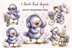 Beach Bird Clipart PNG Product Image 1
