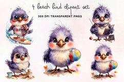 Beach Bird Clipart PNG Product Image 1