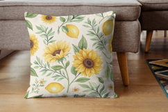 Watercolor Sunflower Seamless Pattern Bundle, Cottagecore Product Image 6